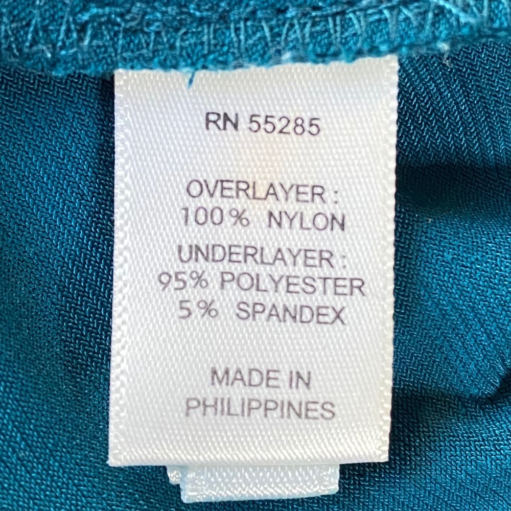 Express • Teal lace overlay sleeveless top - Picture 6 of 7